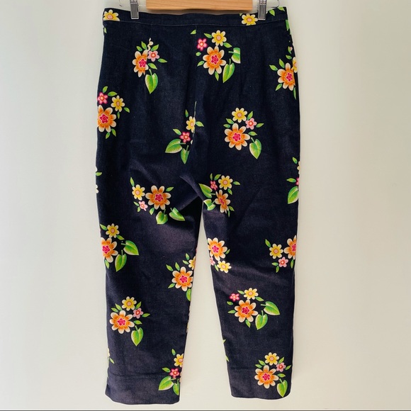 Verge NZ Flower Denim Stretch Pants Sz 16 Retro - Picture 9 of 12